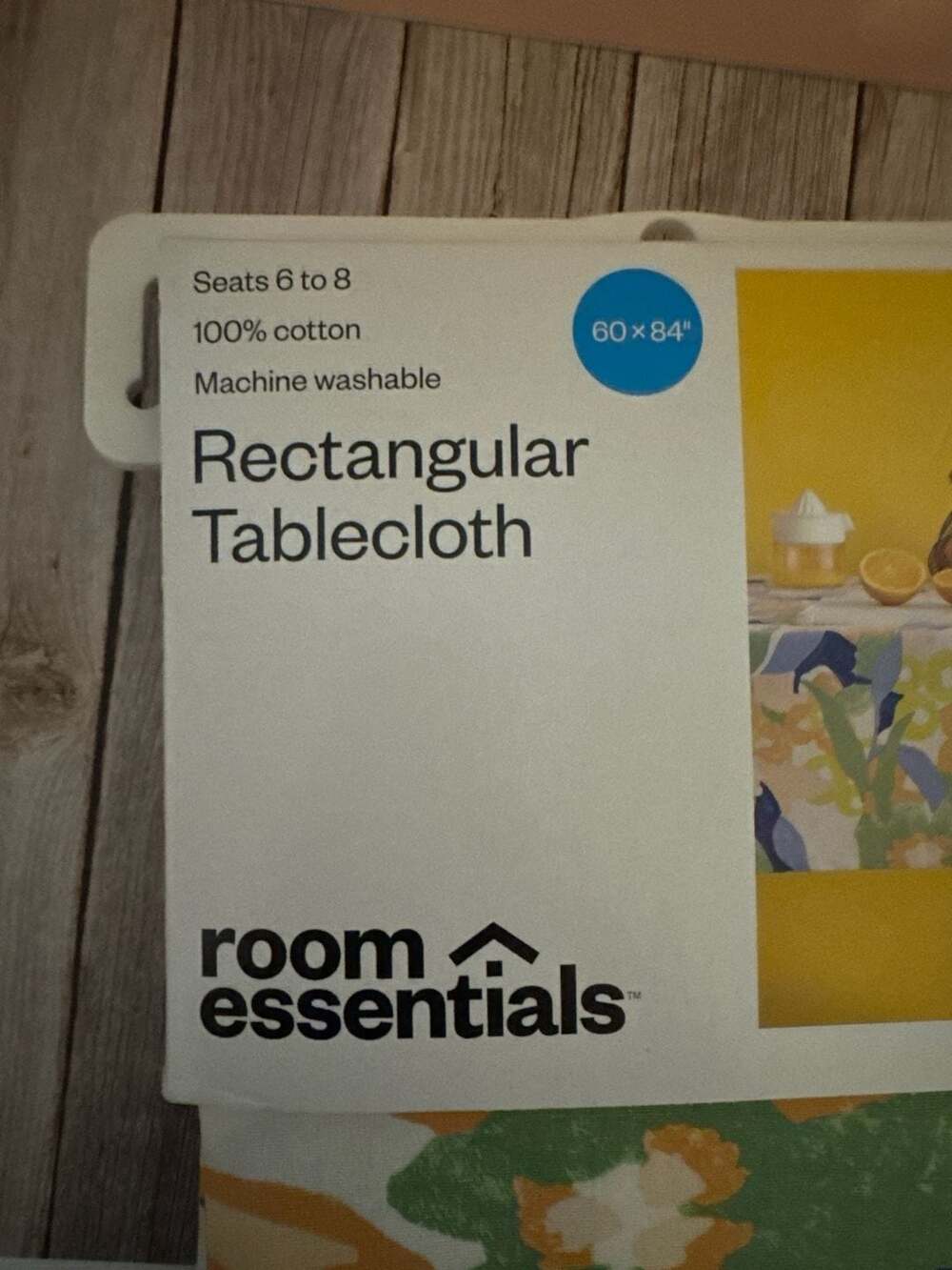 Room Essentials 60x84 Floral Cotton Rectangular Tablecloth - Picture 3 of 4